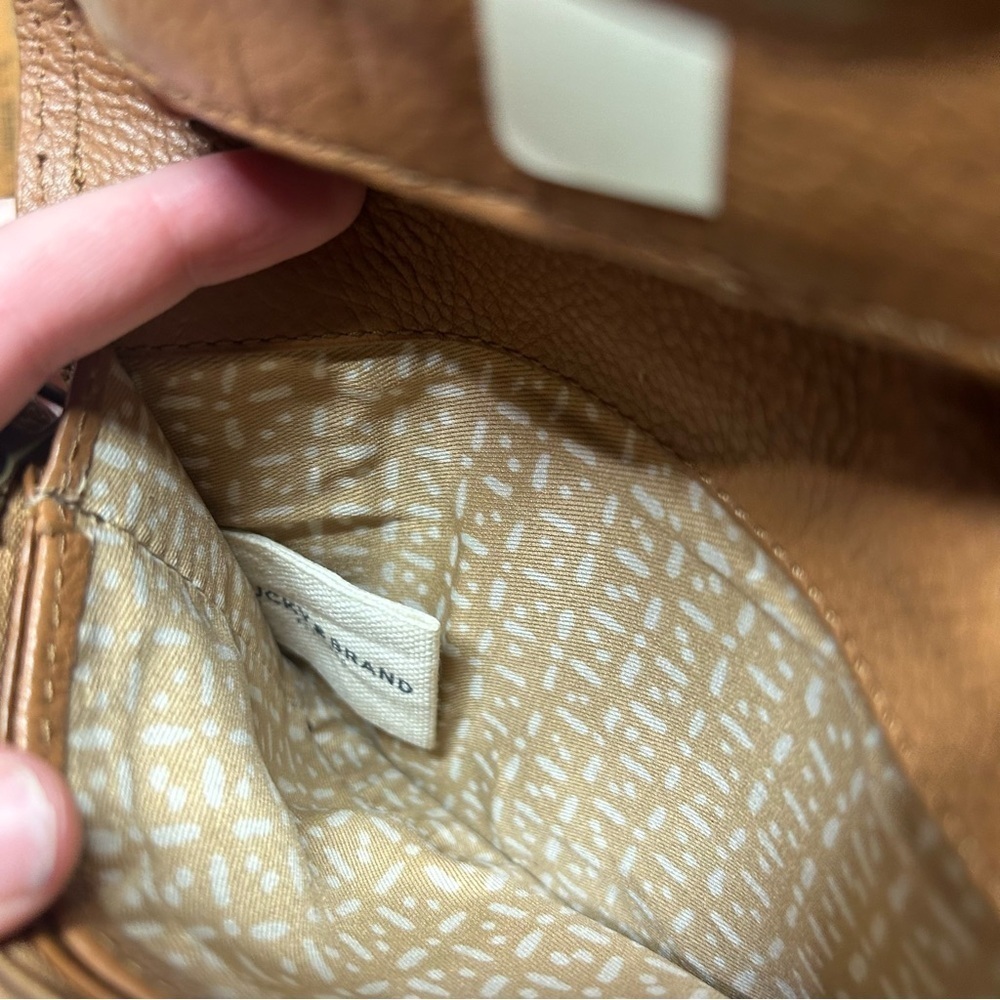 Lucky Brand Liza Convertible Wallet Crossbody Brown 100% Leather Pebbled - Picture 5 of 8